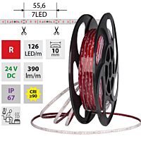 MCLED Pásek LED SMD2835 R, 126LED/m, 9,6W/m, DC 24V, 390lm/m, IP67, 105Ă‚Â°C, 10mm, 50m