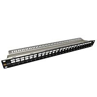 SOLARIX Patch panel 19" 24portů 1U modulární neosazený