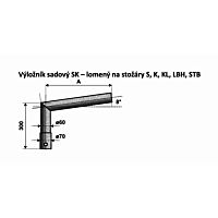 AMAKO Výložník SK 1/300 ŽZ sadový