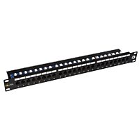 SOLARIX Patch panel UTP 24xRJ45 CAT5E s vyvazovací lištou 1U 19" nestíněný