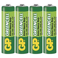 GP Baterie tužková GREENCELL R6G 1,5V AA fólie 4ks