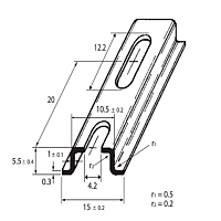 SCHMACHTL Lišta DIN 15x5,5 perforovaná 4,2mm pozink pasivovaná 2000mm