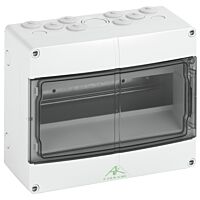 SPELSBERG Skříň AKII 12 400V AC 12modulů 250x200x95mm, na omítku, průhledné dveře, IK07, IP65 šedá