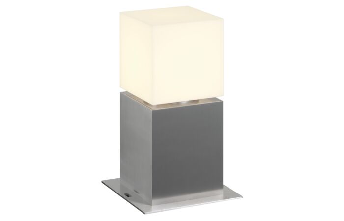 SLV Svítidlo SQUARE POLE 30 20W E27 lampa stojací 30cm IP44 nerez