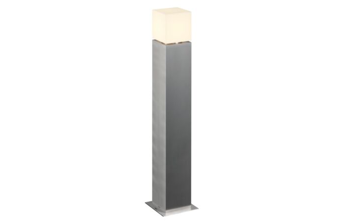 SLV Svítidlo SQUARE POLE 90 20W E27 lampa stojací 90cm IP44 nerez