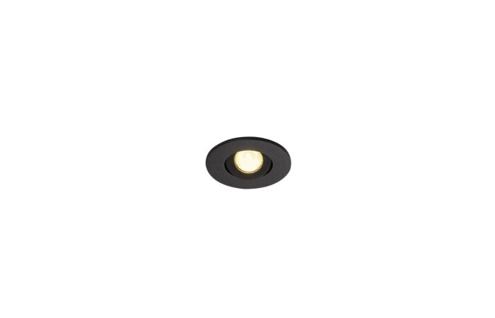 SLV Svítidlo LED NEW TRIA MINI DL ROUND downlight černé 3000K 30° včetně ovladače a upínacích pružin
