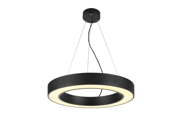 SLV Svítidlo LED MEDO RING 60 33W 2200lm 3000K závěs 150cm Ø 60 cm IP20 černá