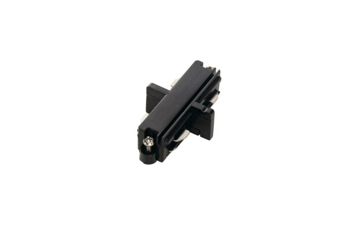Direct connector for 1-circuit mains-voltage track, black, electrical
