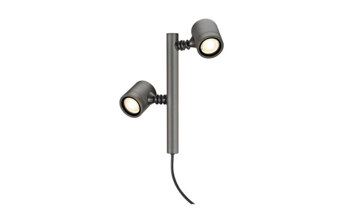 SLV Svítidlo NEW MYRA2 4Wx2 GU10 stojací lampa 30cm IP44 antracit