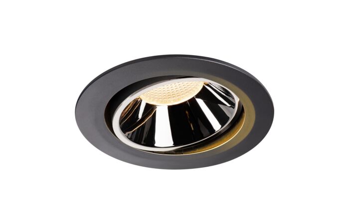 SLV Svítidlo LED NUMINOS® MOVE DL XL, vnitřní  zápustné stropní  černá/chrom 2700 K 55° otočné a výkyvné