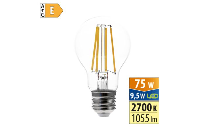 MCLED Žárovka LED 9,5W-60 E27 2700K 320°