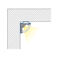 Rohový hliníkový profil RB 8x8mm bez dif