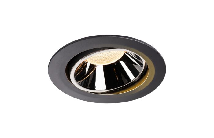 SLV Svítidlo LED NUMINOS® MOVE DL XL, vnitřní  zápustné stropní  černá/chrom 2700 K 20° otočné a výkyvné
