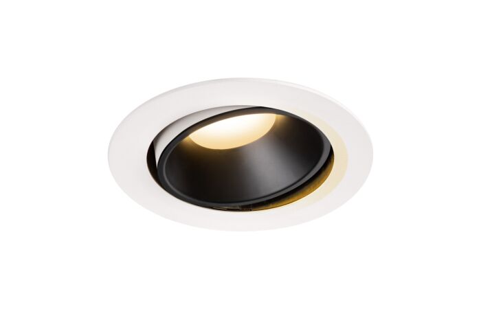 SLV Svítidlo LED NUMINOS® MOVE DL XL, vnitřní  zápustné stropní  bílá/černá 2700 K 20° otočné a výkyvné