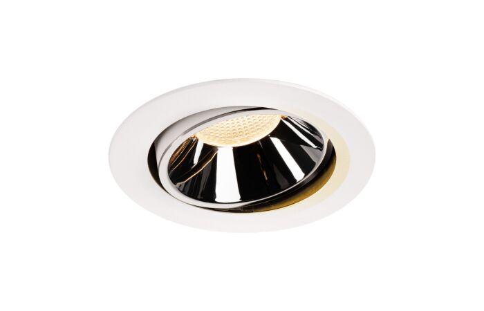 NUMINOS® MOVE DL XL, vnitřní LED zápustné stropní svítidlo bílá/chrom 2700 K 40° otočné a výkyvné
