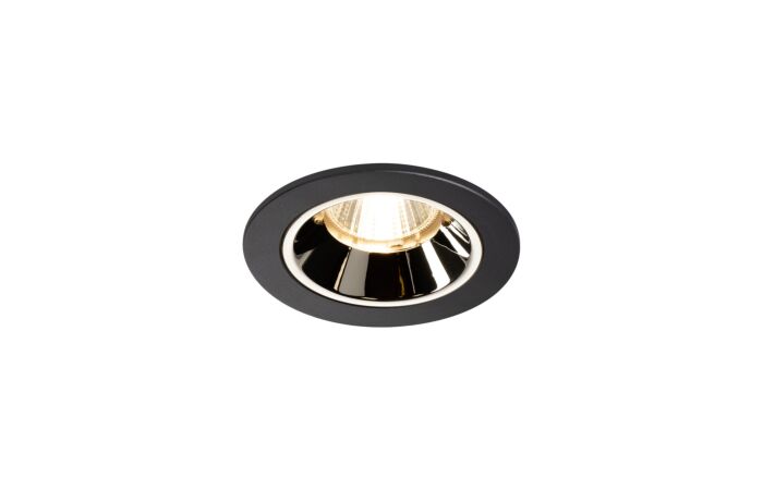 NUMINOS® DL S, vnitřní LED zápustné stropní svítidlo černá/chrom 2700 K 20° včetně listových pružin