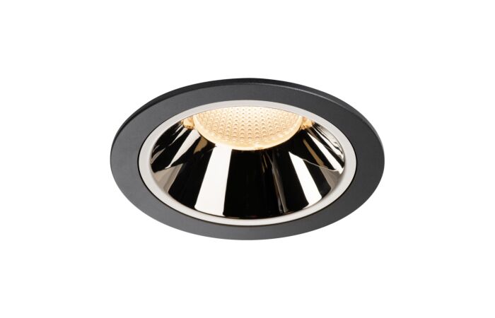NUMINOS® DL XL, vnitřní LED zápustné stropní svítidlo černá/chrom 2700 K 20°