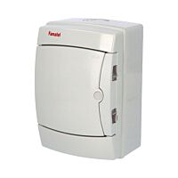 FAMATEL Skříň ACQUA 3904-TB, 4TE, 215x145x110mm, neprůhledná plastová dvířka, IP65