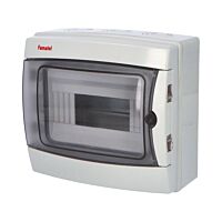 FAMATEL Skříň ACQUA 3908-TTB, 8TE, 215x235x110mm, průhledná plastová dvířka, IP65