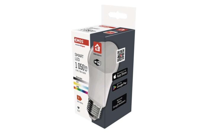 EMOS Žárovka LED 11W-75 E27 1050lm 2700-6500K GoSmart WiFi A60 RGB