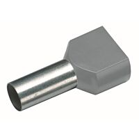 CIMCO Izolovaná dvojitá dutinka Cu 2 x 2,5/13 mm, šedá (100 ks)