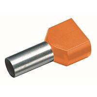 CIMCO Izolovaná dvojitá dutinka Cu 2 x 0,5/8 mm, oranžová (100 ks)