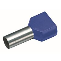 CIMCO Izolovaná dvojitá dutinka Cu 2 x 2,5/10 mm, modrá (100 ks)