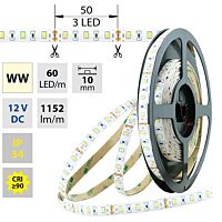 MCLED Pásek LED SMD2835 WW, 60LED/m, 14,4W/m, 1152lm/m, IP54, DC 12V, 10mm, 5m