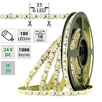 MCLED Pásek LED SMD3528M, 180LED/m, 14,4W/m, 1086lm/m, IP20, DC 24V, 10mm, 5m, potraviny - uzeniny