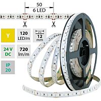 MCLED Pásek LED SMD5050 Y, 120LED/m, 28,8W/m, 720lm/m, IP20, DC 24V, 12mm, 5m