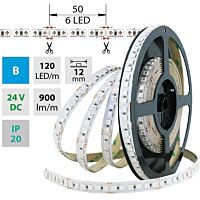 MCLED Pásek LED SMD5050 B, 120LED/m, 28,8W/m, 900lm/m, IP20, DC 24V, 12mm, 5m