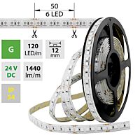 MCLED Pásek LED SMD5050 G, 120LED/m, 28,8W/m, 1440lm/m, IP54, DC 24V, 12mm, 5m