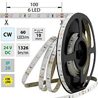 MCLED Pásek LED SMD2835 CW, 60LED/m, 14,4W/m, 1326lm/m, IP20, DC 24V, 10mm, 5m