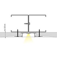 MCLED Profil AL 86/15mm AF mléčný komplet 2m