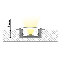 MCLED Profil Al 24x8mm, VS vestavný, čirý difuzor, komplet, 1m