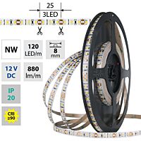 MCLED Pásek LED SMD2835 NW, 120LED/m, 9,6W/m, DC 12V, 880lm/m, CRI90, IP20, 8mm, 5m