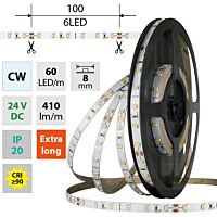 MCLED Pásek LED SMD2835 CW, 60LED/m, 4,8W/m, DC 24V, 410lm/m, CRI90, IP20, 8mm, 5m