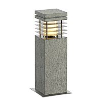 SLV Svítidlo ARROCK GRANITE 15W E27 stojací lampa 40cm IP44 šedá žula