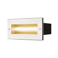 BRICK, venkovní nástěnné vestavné svítidlo, LED, 3000K, nerezová ocel, IP67, 230 V, 950 lm, 10 W