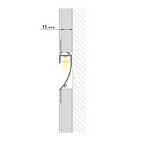 MCLED Profil AL 19x96mm, AN vestavný pro sádrokarton, mléčný difuzor, komplet, 2m bílá