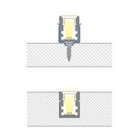 Přisazený hliníkový profil PK2, 10x13 mm