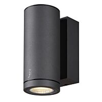 ENOLA ROUND S single Outdoor, nástěnné LED svítidlo, antracitové, CCT 3000/4000K