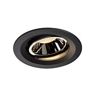 SLV Svítidlo LED NUMINOS® MOVE DL M, vnitřní  zápustné stropní  černá/chrom 3000 K 20° otočné a výkyvné