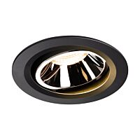 NUMINOS® MOVE DL L, vnitřní LED zápustné stropní svítidlo černá/chrom 2700 K 40° otočné a výkyvné