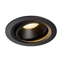NUMINOS® MOVE DL L, vnitřní LED zápustné stropní svítidlo černá/černá 2700 K 55° otočné a výkyvné