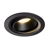 NUMINOS® MOVE DL L, vnitřní LED zápustné stropní svítidlo černá/černá 3000 K 40° otočné a výkyvné