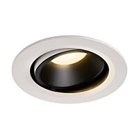 SLV Svítidlo LED NUMINOS® MOVE DL L, vnitřní  zápustné stropní  bílá/černá 3000 K 20° otočné a výkyvné