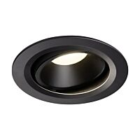 SLV Svítidlo LED NUMINOS® MOVE DL L, vnitřní  zápustné stropní  černá/černá 3000 K 20° otočné a výkyvné