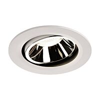 SLV Svítidlo LED NUMINOS® MOVE DL L, vnitřní  zápustné stropní  bílá/chrom 4000 K 20° otočné a výkyvné