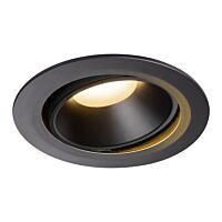 SLV Svítidlo LED NUMINOS® MOVE DL XL, vnitřní  zápustné stropní  černá/černá 2700 K 20° otočné a výkyvné